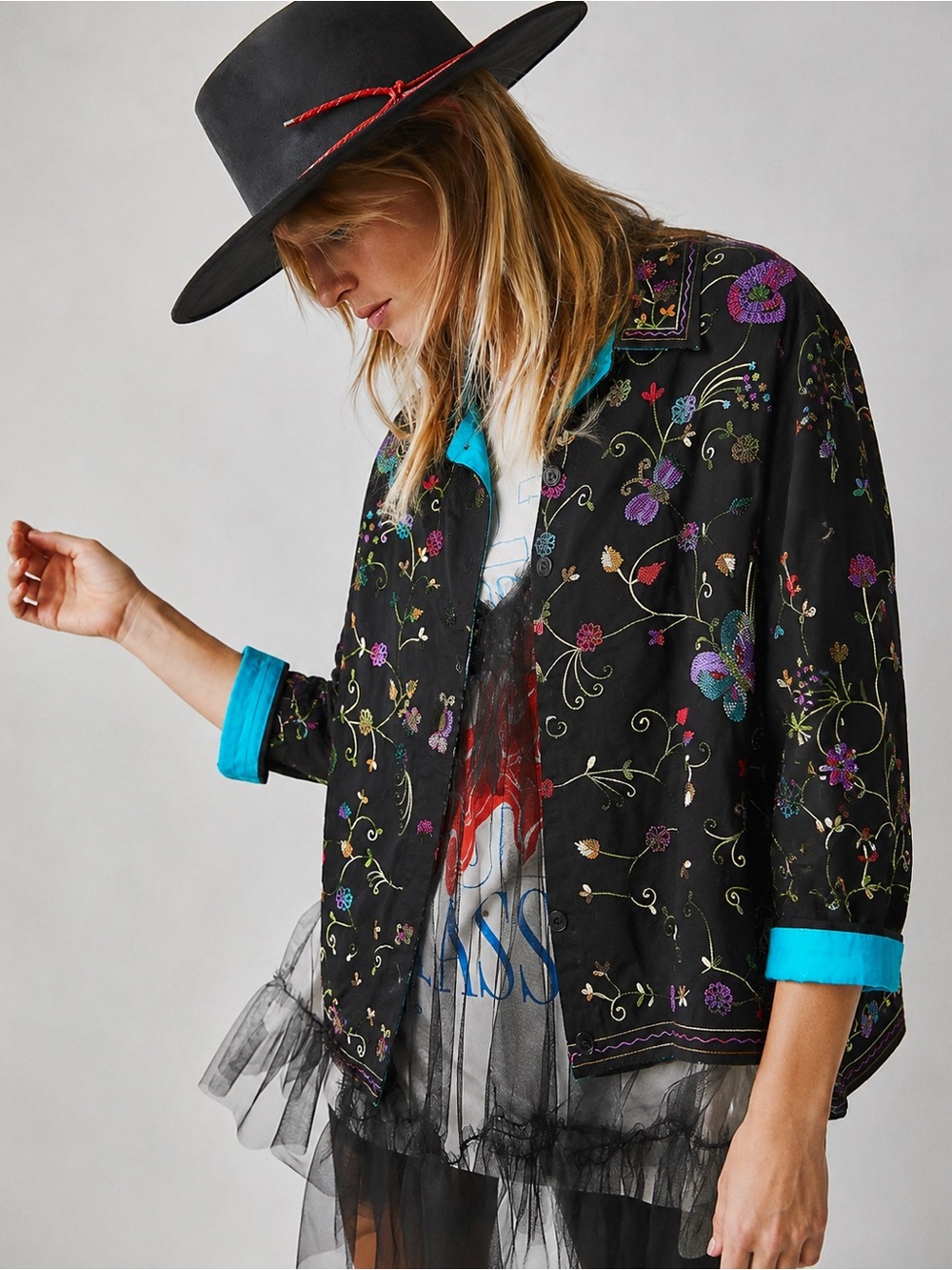VINTAGE THE QUACKER FACTORY BEADED JACKET
